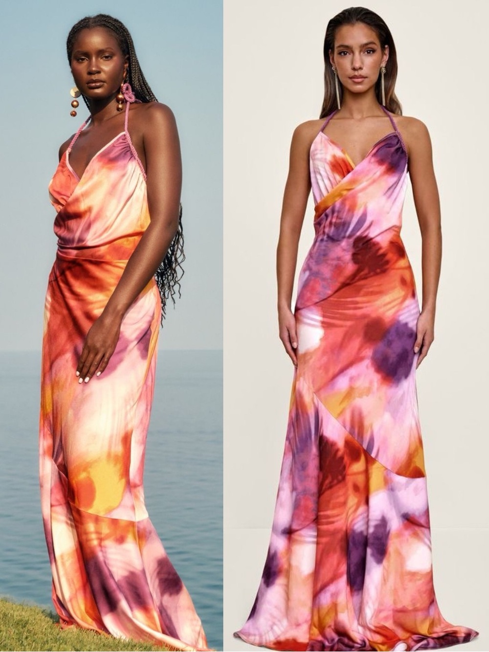 Andrea Iyamah Tiro Full Length Gown Maxi Dress Dandi Print NEW with tags